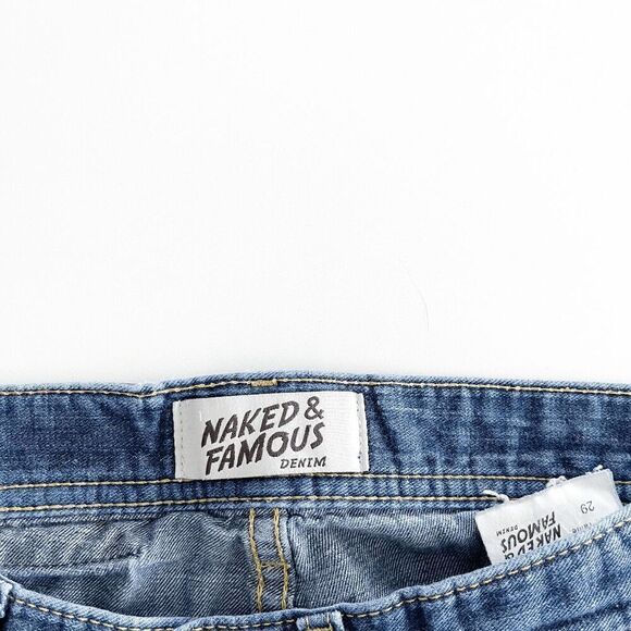 Naked & Famous Selvedge Denim Weird Guy Men's Indigo Straight Jeans Blue Size 29 - Picture 4 of 10